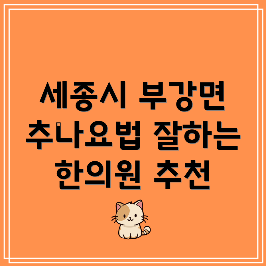 세종시 부강면 추나요법