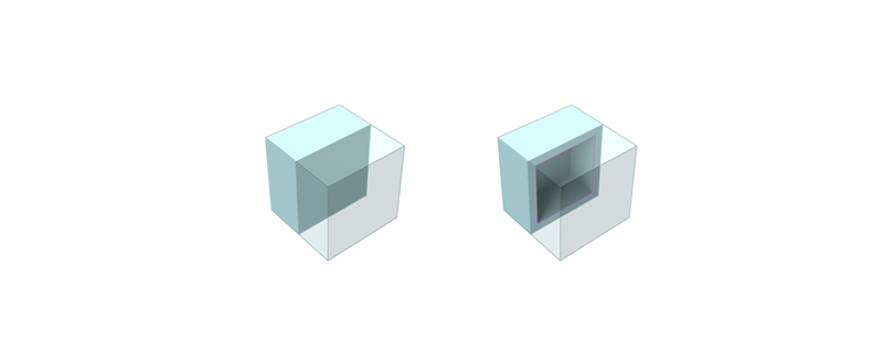 내부가 비워진 3D 모델링