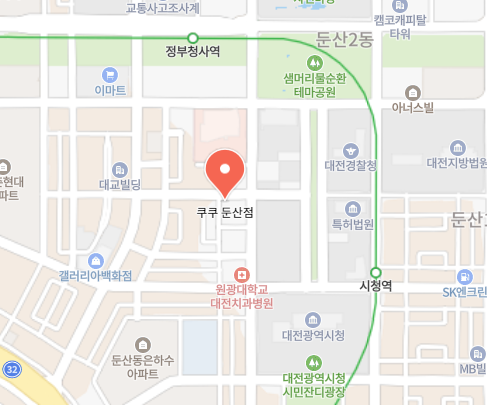 쿠쿠 둔산직영점 위치 이미지