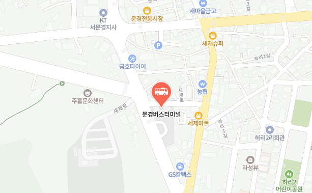 문경버스터미널 위치-지도