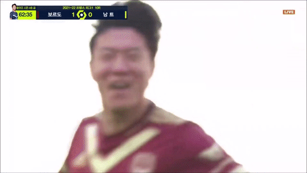  (League1) 황의조, 4호골 낭트전 골 움짤.gif
