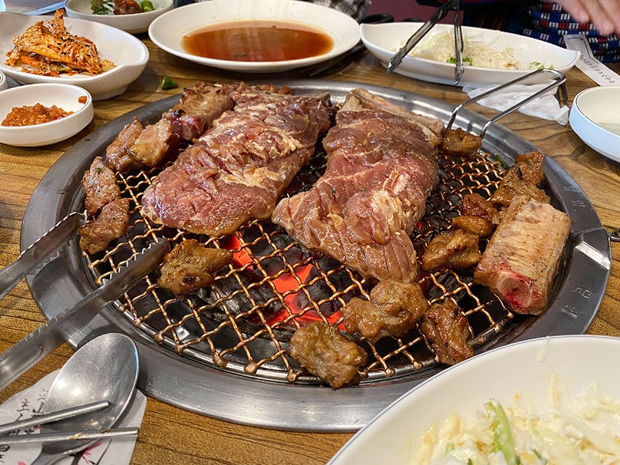  안동 맛집 월영교 근처 돼지갈비 맛있는 야초원 숯불갈비왕갈비