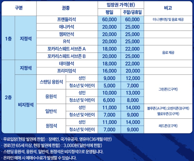 삼성화재-블루팡스-티켓-가격