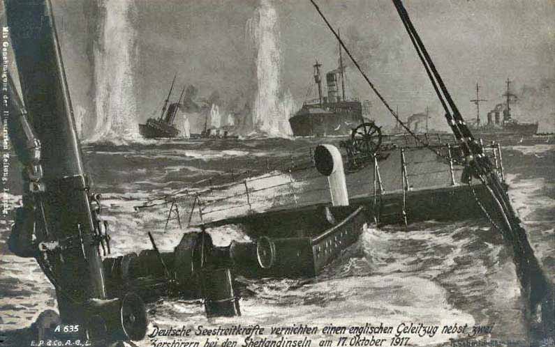 제1차 세계대전 레윅 작전 침몰하는 스칸디나비아 선박