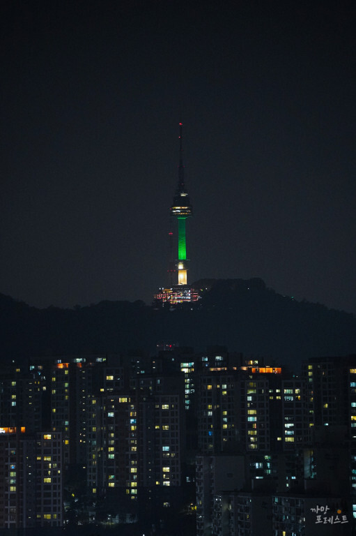 응봉산 야경 남산타워