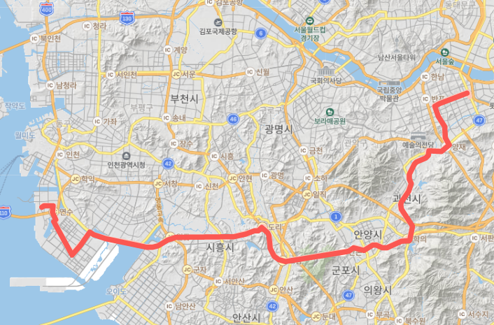  [광역] M6450  버스 시간표,  노선 정보 : 인천 송도, 삼성역, 강남역, 양재역, 코엑스