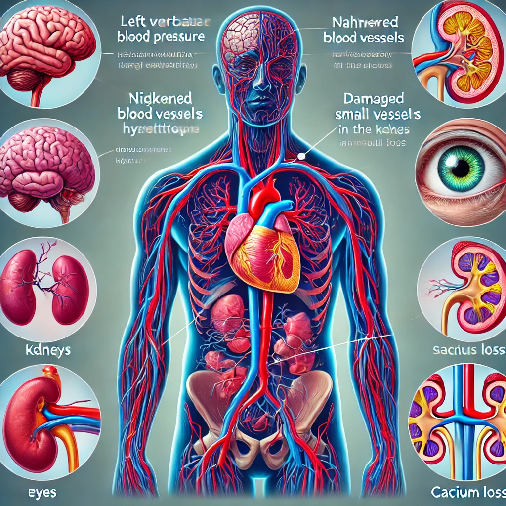 고혈압이 신체 주요 기관에 미치는 영향