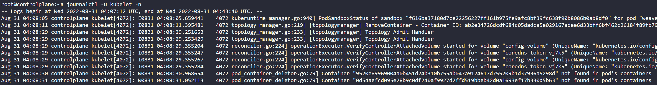 systemctl status - journal