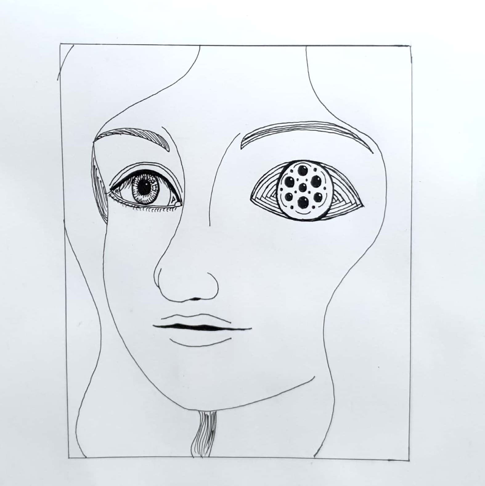  어딘가를 멍하니 바라보는 얼굴