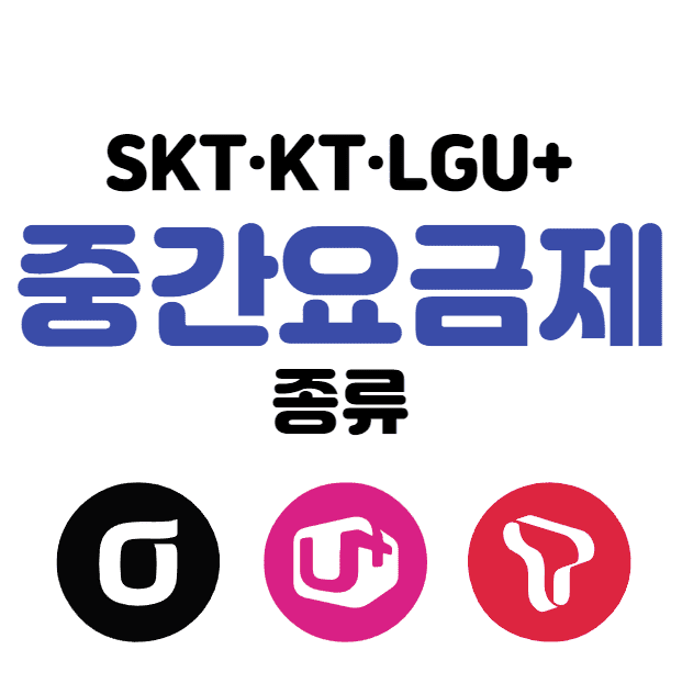 SKT KT 엘지 유플러스 5G 휴대폰 중간요금제 종류