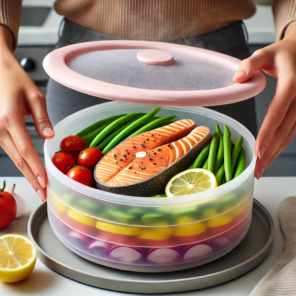 찜기, 데우기, 간단한 요리까지 가능한 전자레인지용 실리콘 찜기