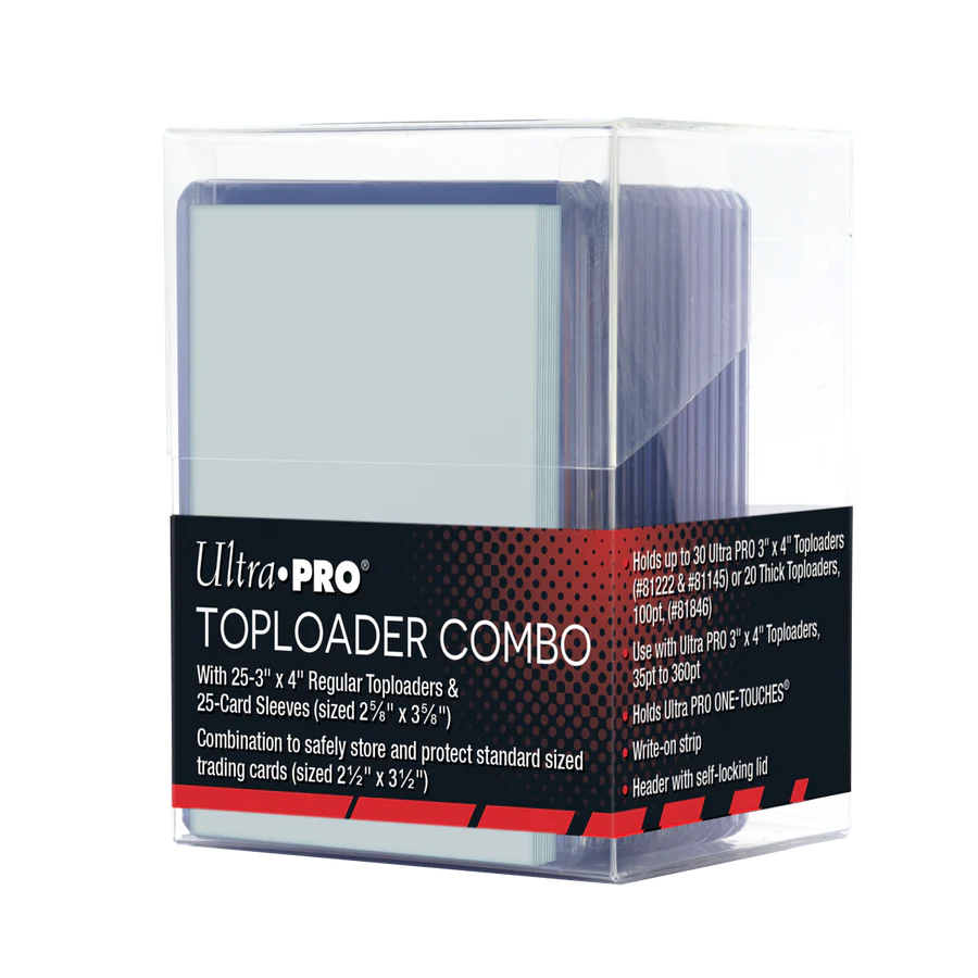 Ultra PRO.. Toploaders and Sleeves Combo (25ct) with Clear Storage