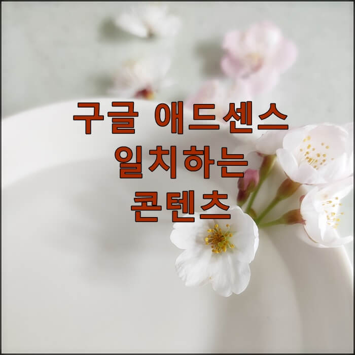  구글 애드센스 일치하는 콘텐츠