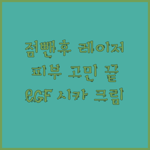 점뺀후 레이저 후 피부 고민 끝! E