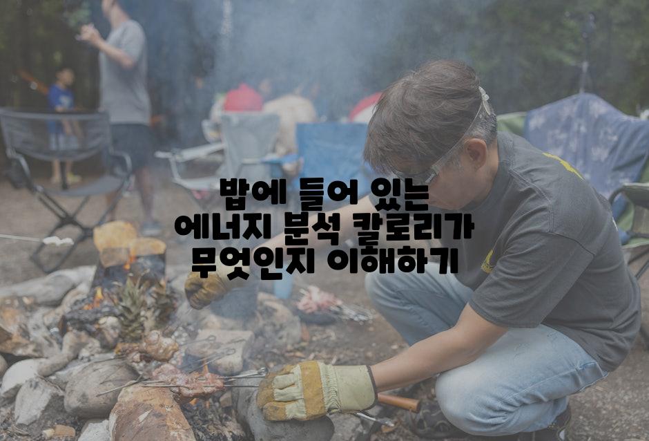 밥에 들어 있는 에너지 분석 칼로리가 무엇인지 이해하기