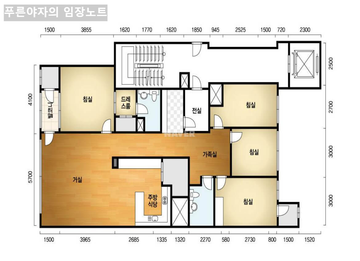 대치래미안하이스턴 43평 평면도