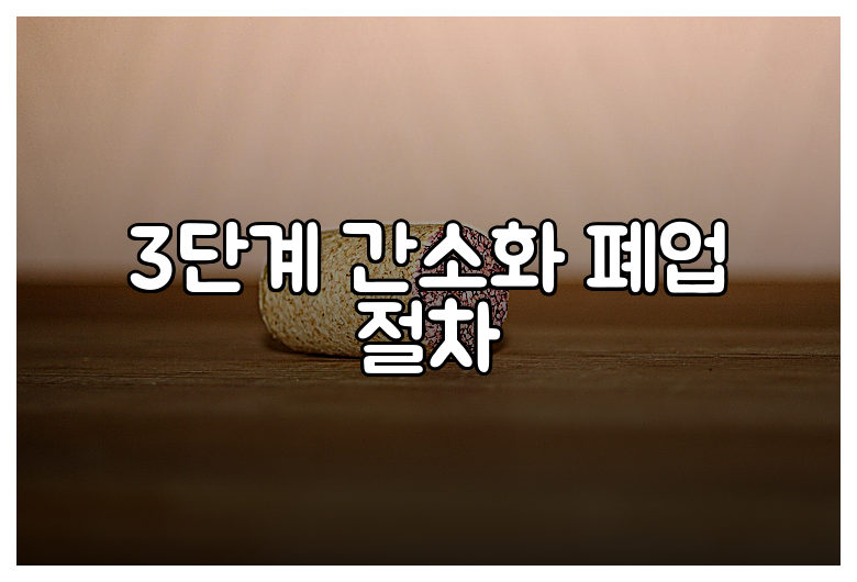3단계 간소화 폐업 절차