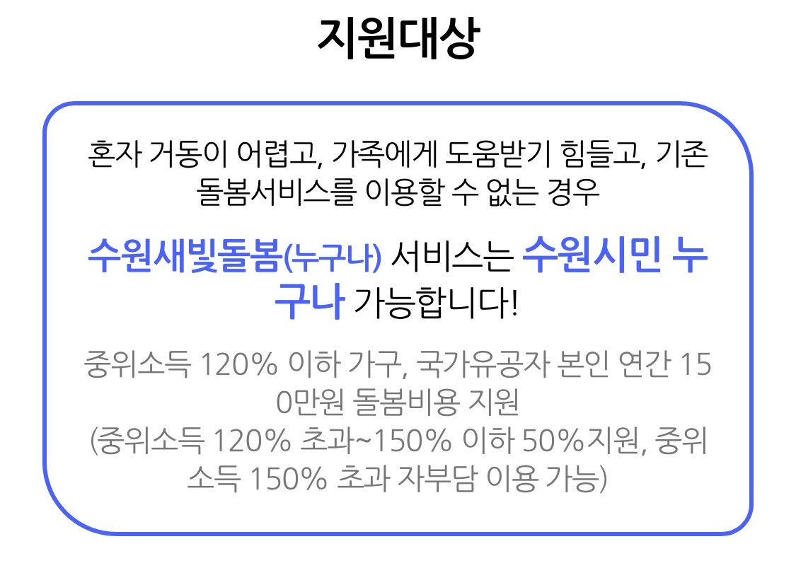 돌봄 서비스 지원대상
