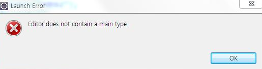  [IDE] 이클립스 Editor does not contain a main type 에러 해결