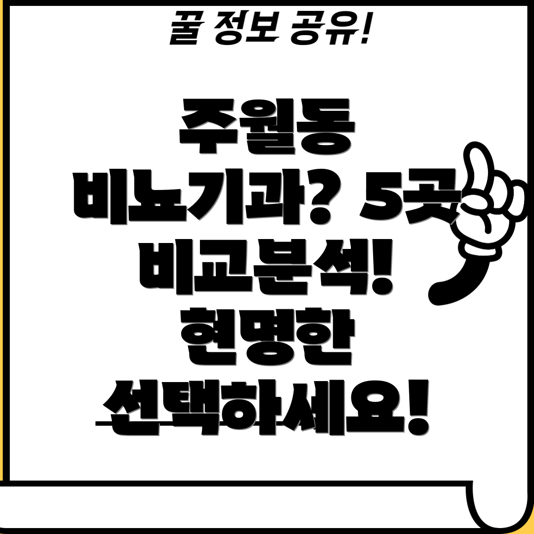 광주 남구 주월1동 비뇨기과 추천 5곳 비교분석으로 현명하게 선택하세요!