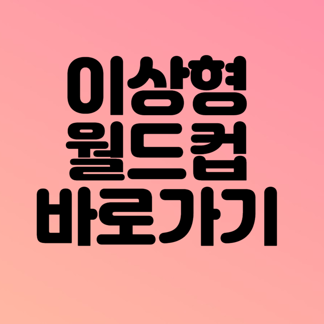 이상형월드컵 사이트 바로가기 무료