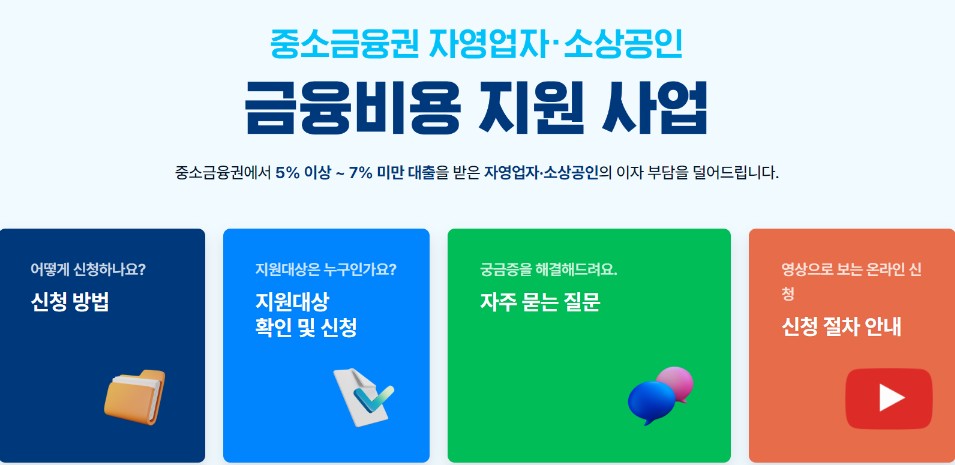 중소금융권 소상공인 이자환급