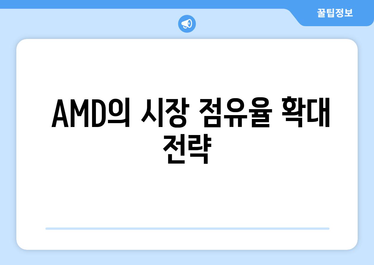  AMD의 시장 점유율 확대 전략