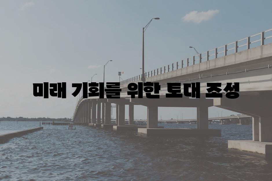 미래 기회를 위한 토대 조성