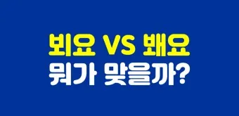 뵈요 봬요 뵙겠습니다 봽겠습니다 맞춤법 정리_3