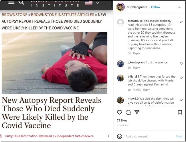 란이 된 독일의 부검보고서 A German “autopsy report” didn’t show COVID-19 vaccines