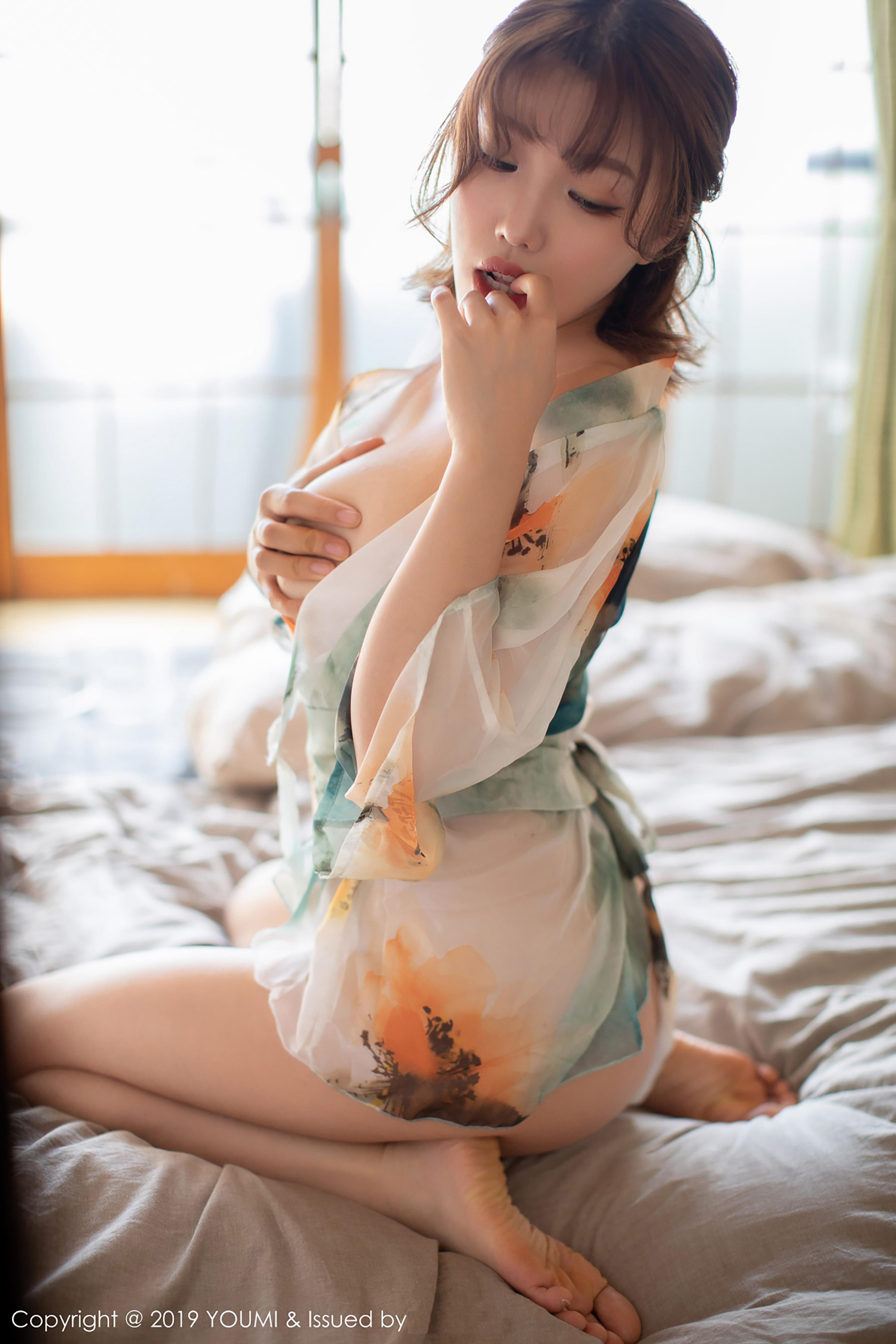 hot Chinese glamour in see through wearing
