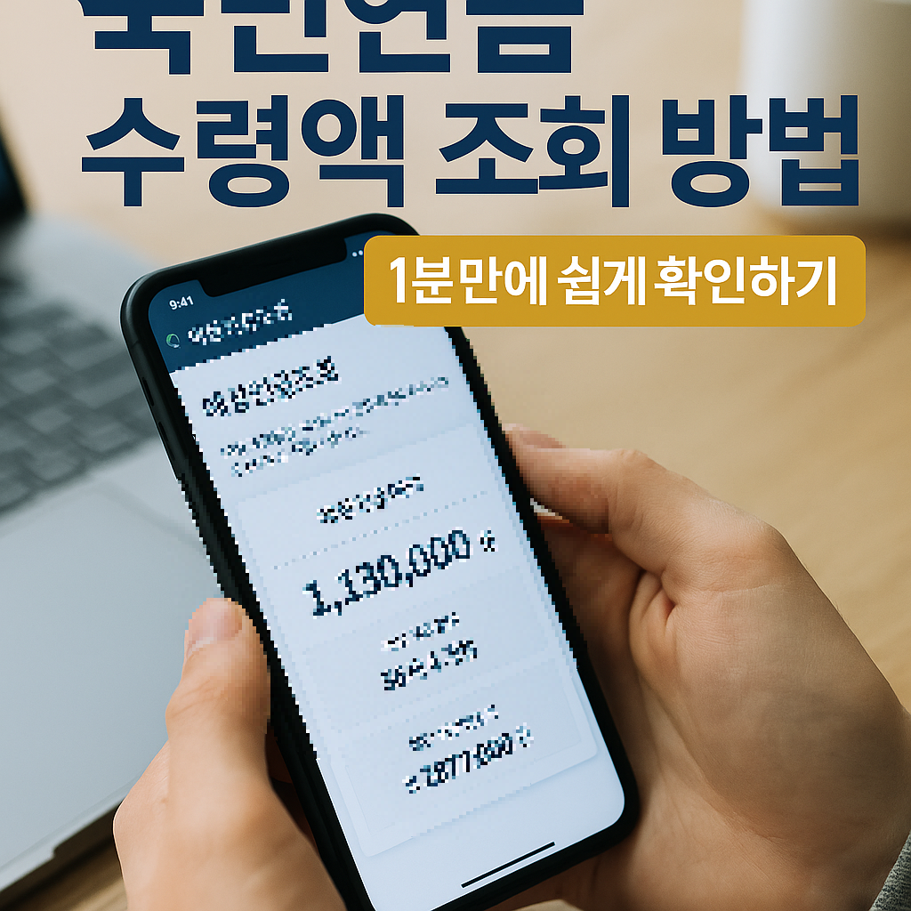 국민연금 수령액 조회 방법, 1분 만에 확인하는 초간단 꿀팁