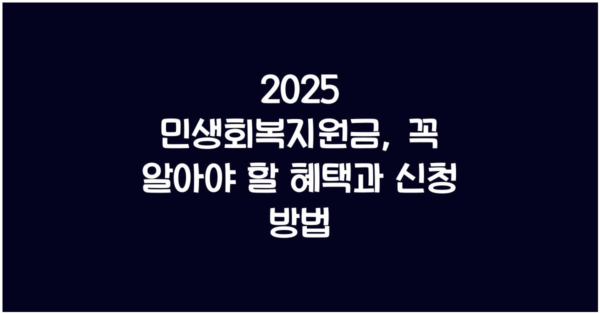 2025 민생회복지원금