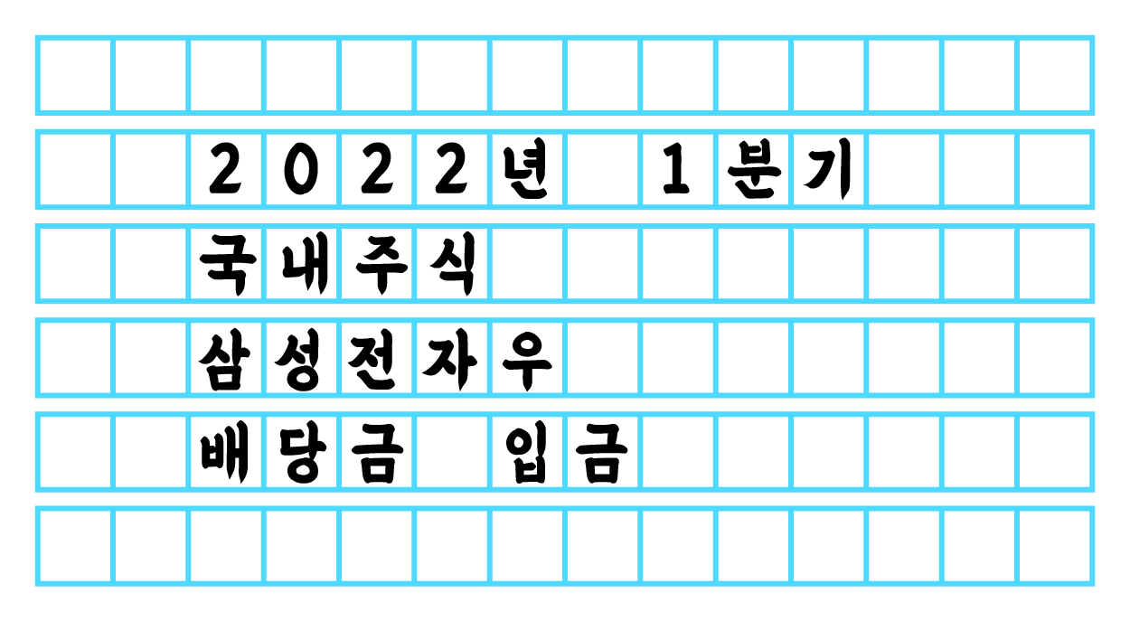  2022년 1분기 '삼성전자우' 배당금 입금