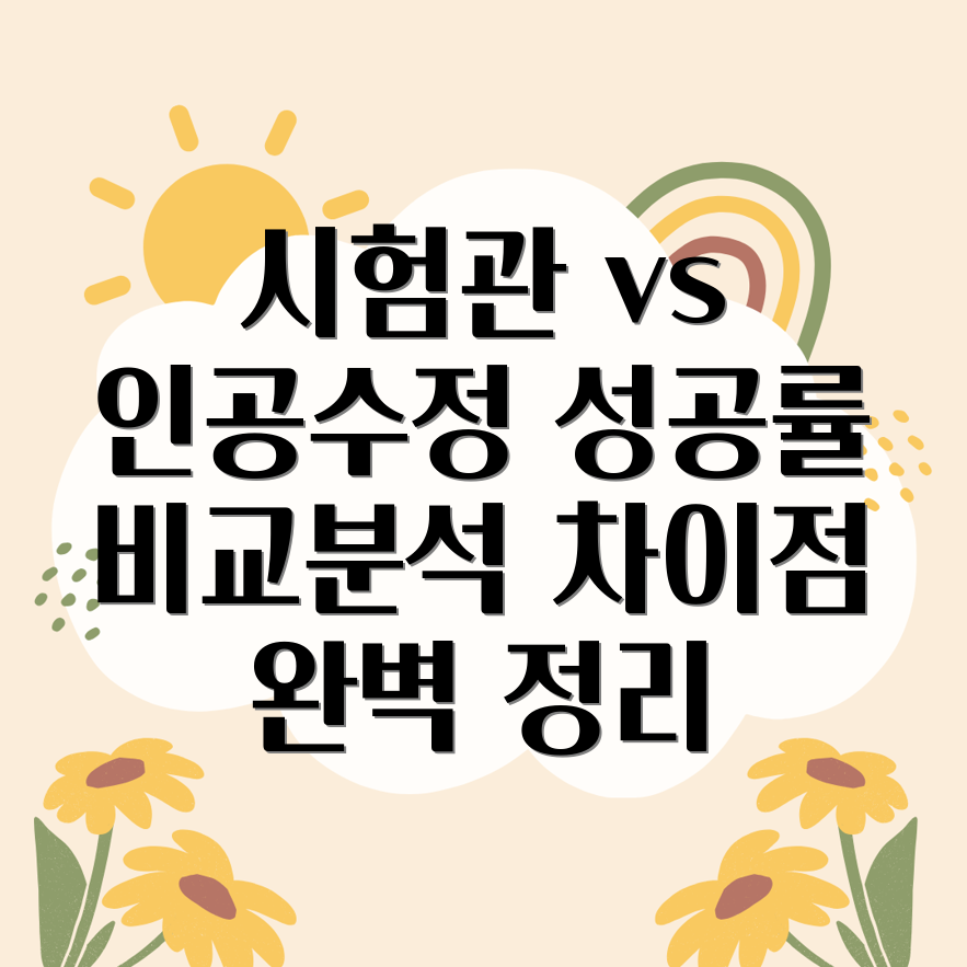 시험관 시술 인공수정 비교