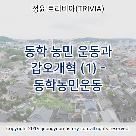  [윤새미 한국사] 4-3. 동학 농민 운동과 갑오개혁 (1) - 동학농민운동