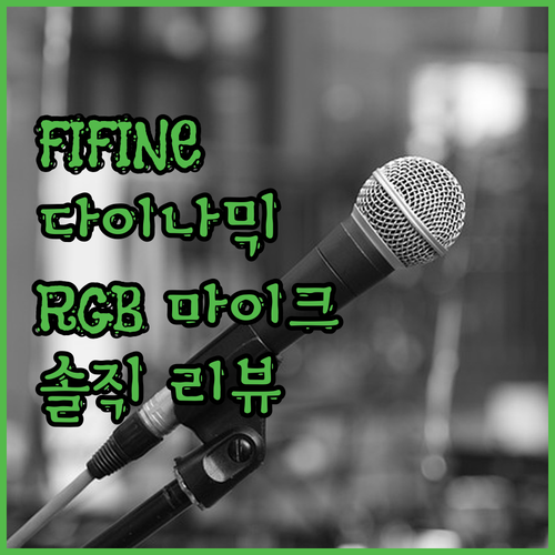FIFINE 다이나믹 마이크 리뷰 R