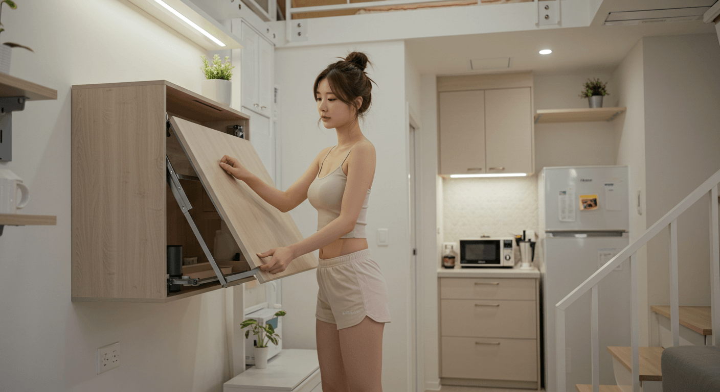 복층 원룸과 가변형 가구