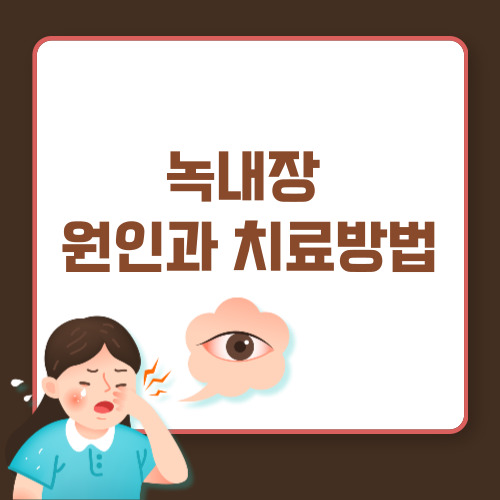  녹내장 증상 및 치료방법 수술비용