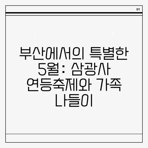 부산에서의 특별한 5월: 삼광사 연등축제와 가족 나들이