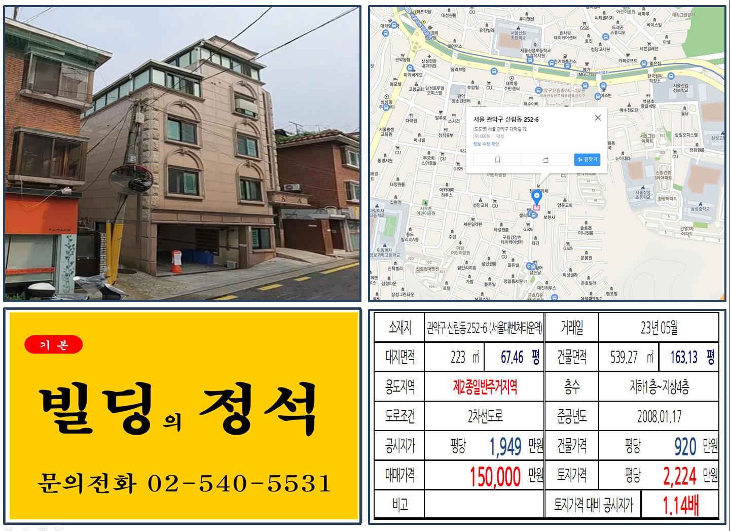 관악구 신림동 252-6번지