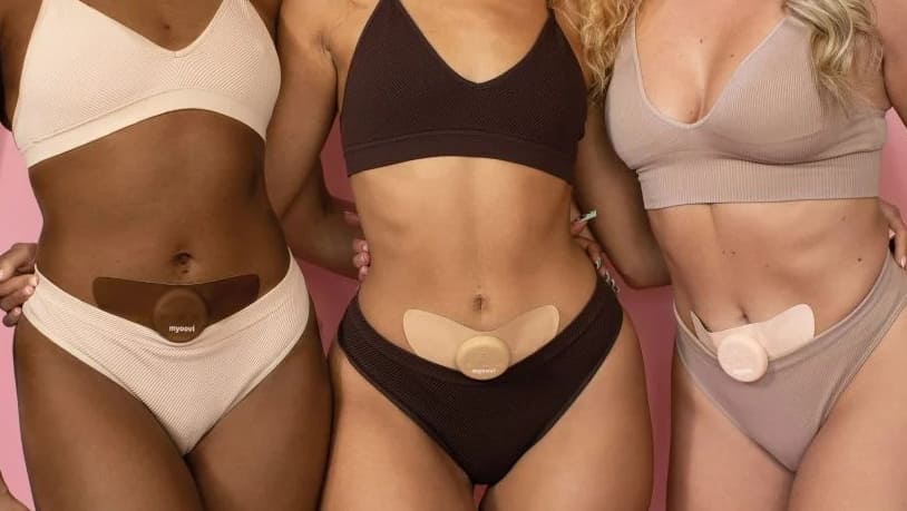  생리통 완화시켜주는 웨어러블 패드 VIDEO: Myoovi is a wearable device designed to alleviate period pain