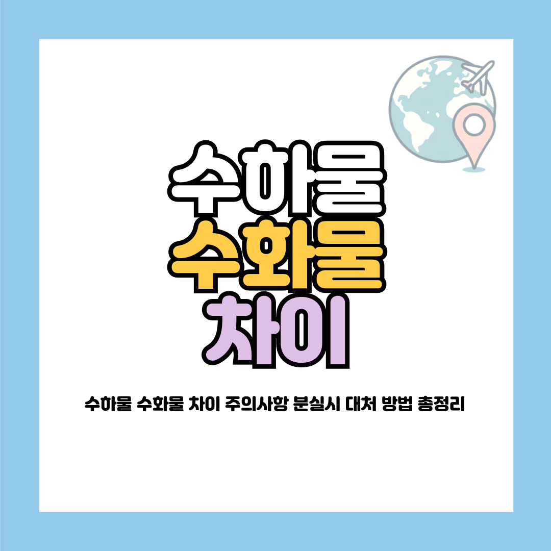수하물 수화물 차이