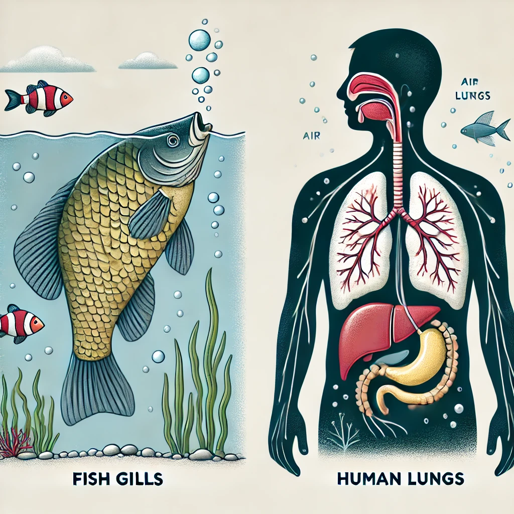 물고기는 어떻게 물속에서 숨을 쉬나요 - 3. 물고기의 아가미와 우리의 폐는 어떻게 다를까요?