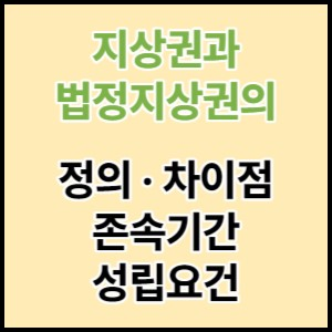  경매시 지상권, 법정지상권, 관습법상 법정지상권의 정의와 차이점, 성립요건, 존속기간
