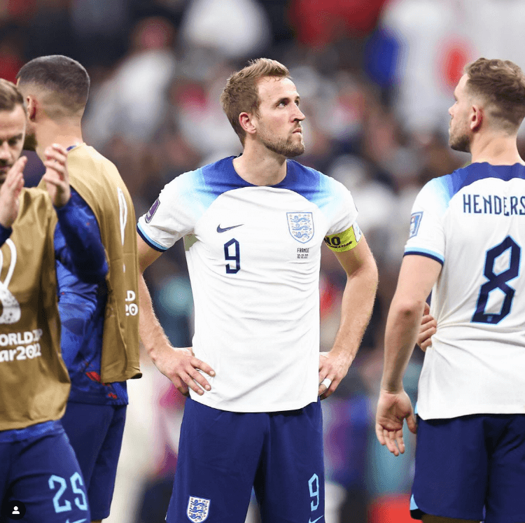 해리 케인의 PK실축과 잉글랜드의 4강진출 실패(출처: 해리 케인 인스타)