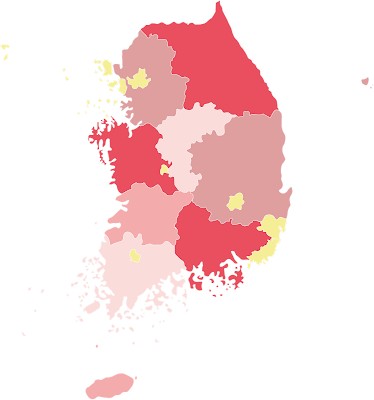 대한민국 지도 일러스트 Ai 무료 다운로드