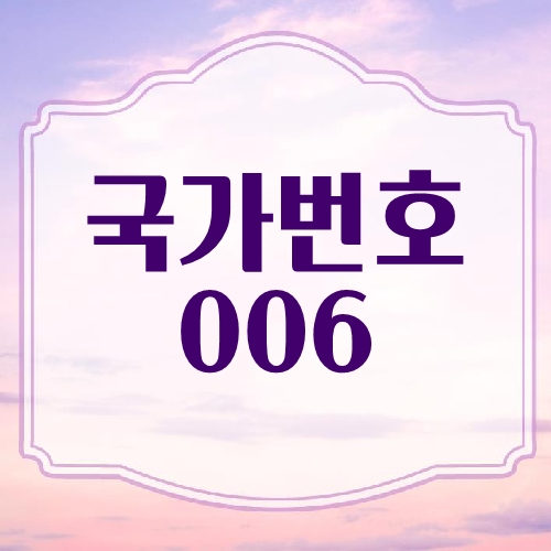국가번호 006