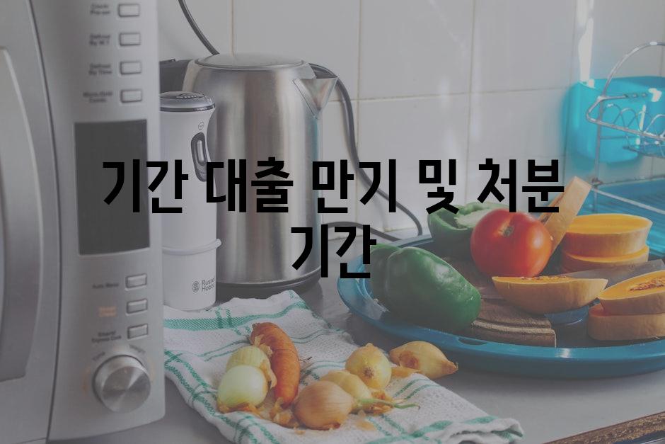 기간 대출 만기 및 처분 기간