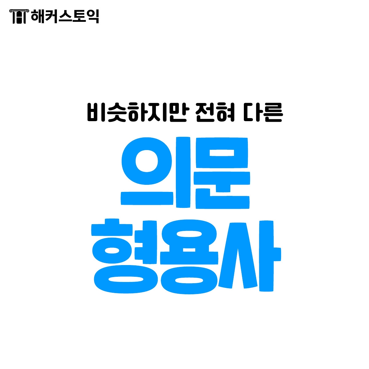 비슷하지만 전혀 다른 의문형용사!